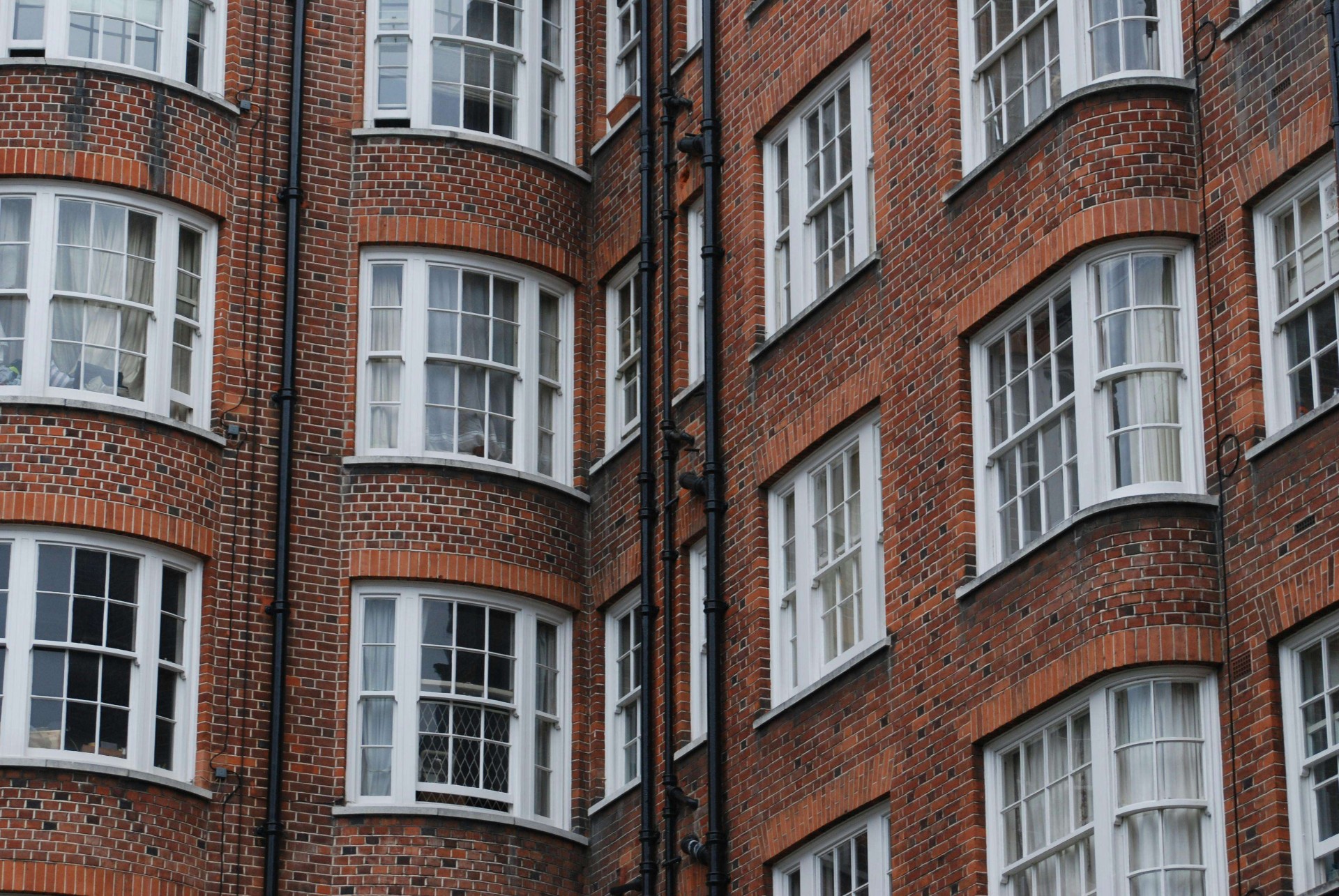 External brick detail showing movement
